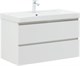 AQUANET Тумба с раковиной Вега 90 2 ящ. цв.белый глянец AQUANET-327998
