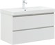 AQUANET Тумба с раковиной Вега 90 2 ящ. цв.белый глянец AQUANET-327998