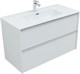 AQUANET Тумба с раковиной Вита 100 цв. белый матовый AQUANET-339163