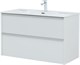 AQUANET Тумба с раковиной Вита 100 цв. белый матовый AQUANET-339163