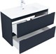 AQUANET Тумба с раковиной Джейн 100 цв.маренго (раковина Flat) AQUANET-332537