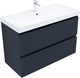 AQUANET Тумба с раковиной Джейн 100 цв.маренго (раковина Flat) AQUANET-332537