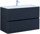 AQUANET Тумба с раковиной Джейн 100 цв.маренго (раковина Фортуна) AQUANET-332522