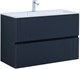 AQUANET Тумба с раковиной Джейн 100 цв.маренго (раковина Фортуна) AQUANET-332522