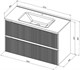 AQUANET Тумба с раковиной Джейн 100 цв.мисти грин (раковина Flat) AQUANET-332532