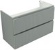 AQUANET Тумба с раковиной Джейн 100 цв.мисти грин (раковина Flat) AQUANET-332532