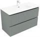 AQUANET Тумба с раковиной Джейн 100 цв.мисти грин (раковина Flat) AQUANET-332532