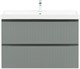 AQUANET Тумба с раковиной Джейн 100 цв.мисти грин (раковина Flat) AQUANET-332532
