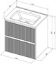 AQUANET Тумба с раковиной Джейн 60 цв.маренго (раковина Flat) AQUANET-332541