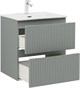 AQUANET Тумба с раковиной Джейн 60 цв.мисти грин (раковина Flat) AQUANET-332536