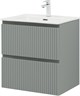 AQUANET Тумба с раковиной Джейн 60 цв.мисти грин (раковина Flat) AQUANET-332536