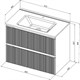 AQUANET Тумба с раковиной Джейн 80 цв.маренго (раковина Flat) AQUANET-332539