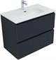AQUANET Тумба с раковиной Джейн 80 цв.маренго (раковина Flat) AQUANET-332539