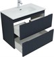 AQUANET Тумба с раковиной Джейн 80 цв.маренго (раковина Flat) AQUANET-332539