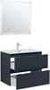 AQUANET Тумба с раковиной Джейн 80 цв.маренго (раковина Flat) AQUANET-332539