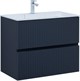 AQUANET Тумба с раковиной Джейн 80 цв.маренго (раковина Фортуна) AQUANET-332524