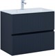 AQUANET Тумба с раковиной Джейн 80 цв.маренго (раковина Фортуна) AQUANET-332524