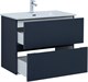 AQUANET Тумба с раковиной Джейн 80 цв.маренго (раковина Фортуна) AQUANET-332524