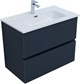 AQUANET Тумба с раковиной Джейн 80 цв.маренго (раковина Фортуна) AQUANET-332524