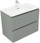 AQUANET Тумба с раковиной Джейн 80 цв.мисти грин (раковина Flat) AQUANET-332534