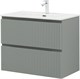 AQUANET Тумба с раковиной Джейн 80 цв.мисти грин (раковина Flat) AQUANET-332534