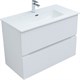 AQUANET Тумба с раковиной Джейн 90 цв.белый матовый (раковина Фортуна) AQUANET-332528