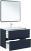 AQUANET Тумба с раковиной Джейн 90 цв.маренго (раковина Фортуна) AQUANET-332523