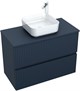 AQUANET Тумба с раковиной Джейн 90 цв.маренго (раковина Фортуна) AQUANET-332523