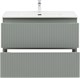 AQUANET Тумба с раковиной Джейн 90 цв.мисти грин (раковина Flat) AQUANET-332533