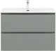 AQUANET Тумба с раковиной Джейн 90 цв.мисти грин (раковина Flat) AQUANET-332533