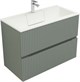 AQUANET Тумба с раковиной Джейн 90 цв.мисти грин (раковина Фортуна) AQUANET-332518