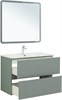 AQUANET Тумба с раковиной Джейн 90 цв.мисти грин (раковина Фортуна) AQUANET-332518