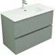 AQUANET Тумба с раковиной Джейн 90 цв.мисти грин (раковина Фортуна) AQUANET-332518