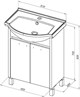 AQUANET Тумба с раковиной Донна 60 цв.белый глянец (Shenxin) AQUANET-308382