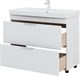 AQUANET Тумба с раковиной Ирис new 100 напольная 2 ящ. цв.белый глянец AQUANET-342096