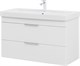 AQUANET Тумба с раковиной Ирис new 100 подвесная 2 ящ. цв. белый глянец AQUANET-342095