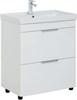 AQUANET Тумба с раковиной Ирис new 70 напольная 2 ящ. цв.белый глянец AQUANET-312426