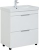 AQUANET Тумба с раковиной Ирис new 70 напольная 2 ящ. цв.белый глянец AQUANET-312426