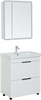 AQUANET Тумба с раковиной Ирис new 70 напольная 2 ящ. цв.белый глянец AQUANET-312426