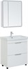 AQUANET Тумба с раковиной Ирис new 70 напольная 2 ящ. цв.белый глянец AQUANET-312426