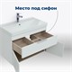AQUANET Тумба с раковиной Ирис new 70 подвесная 1 ящ. 2 фасада цв.белый глянец AQUANET-312427