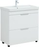AQUANET Тумба с раковиной Ирис new 80 напольная 2 ящ. цв.белый глянец AQUANET-312429