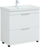 AQUANET Тумба с раковиной Ирис new 80 напольная 2 ящ. цв.белый глянец AQUANET-312429