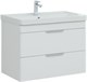 AQUANET Тумба с раковиной Ирис new 80 подвесная 2 ящ. цв. белый глянец AQUANET-312431
