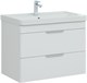 AQUANET Тумба с раковиной Ирис new 80 подвесная 2 ящ. цв. белый глянец AQUANET-312431