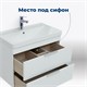 AQUANET Тумба с раковиной Ирис new 80 подвесная 2 ящ. цв. белый глянец AQUANET-312431