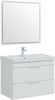 AQUANET Тумба с раковиной Ирис new 80 подвесная 2 ящ. цв. белый глянец AQUANET-312431