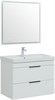 AQUANET Тумба с раковиной Ирис new 80 подвесная 2 ящ. цв. белый глянец AQUANET-312431