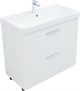 AQUANET Тумба с раковиной Ирис new 90 напольная 2 ящ. цв.белый глянец AQUANET-342094