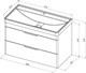 AQUANET Тумба с раковиной Ирис new 90 подвесная 2 ящ. цв. белый глянец AQUANET-342092